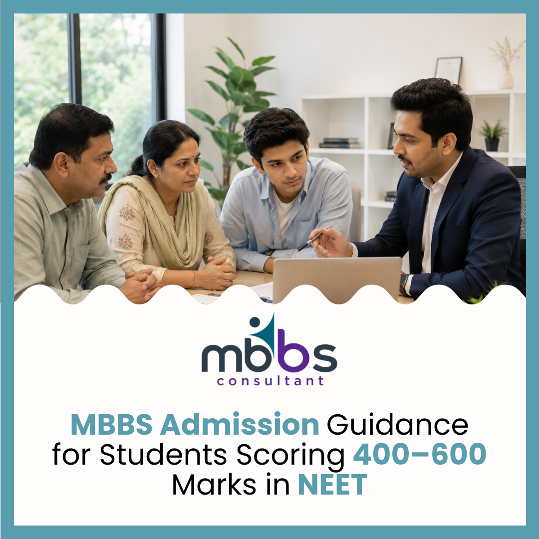 MBBS Admission Guidance for Students Scoring 400–600 Marks in NEET