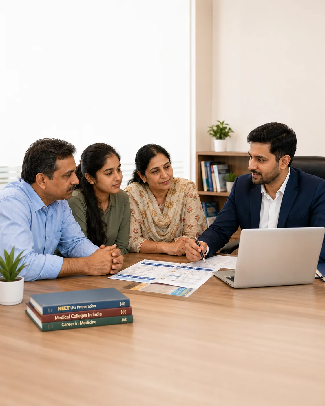 MBBS consultant in Panipat guiding a NEET student and parents