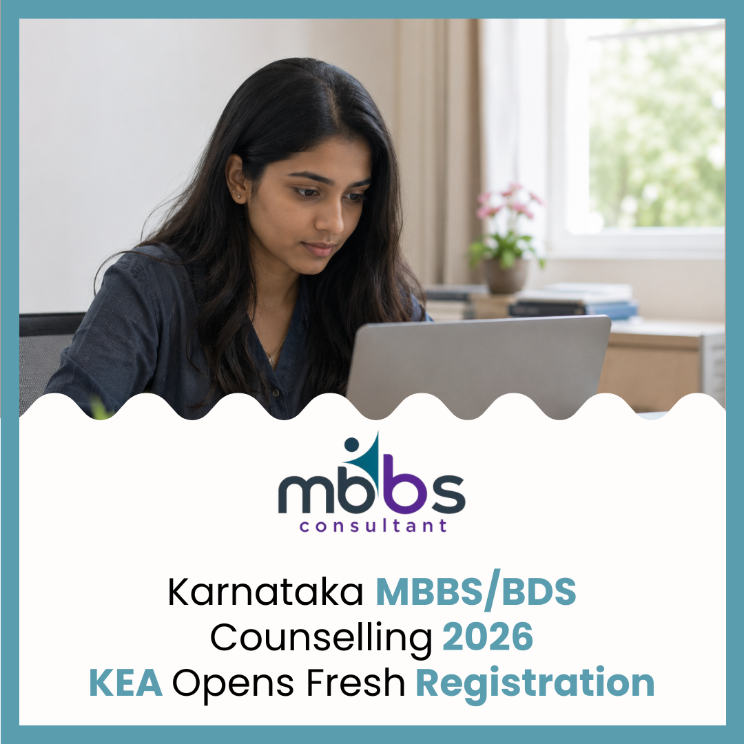 Karnataka MBBS/BDS Counselling 2026: KEA Opens Fresh Registration