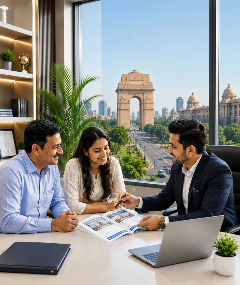 MBBS consultant in Delhi guiding a NEET student and parents